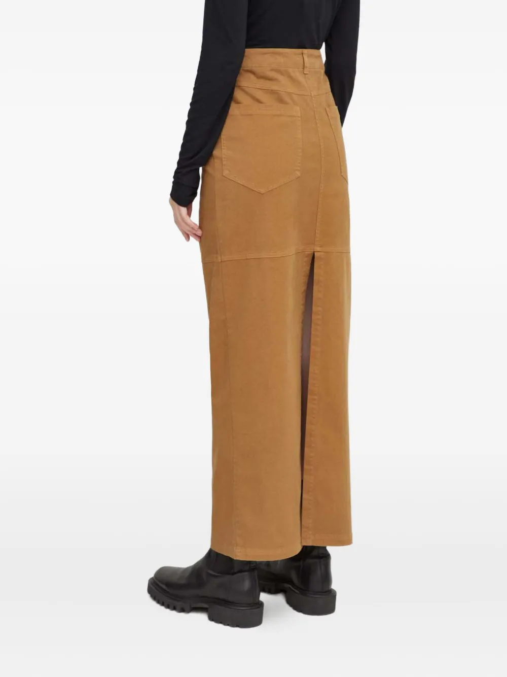 HERSKIND Maxi-rok met knoopsluiting Bruin