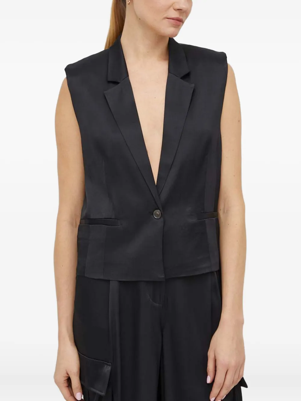 HERSKIND button-fastening gilet | Black | Image 1