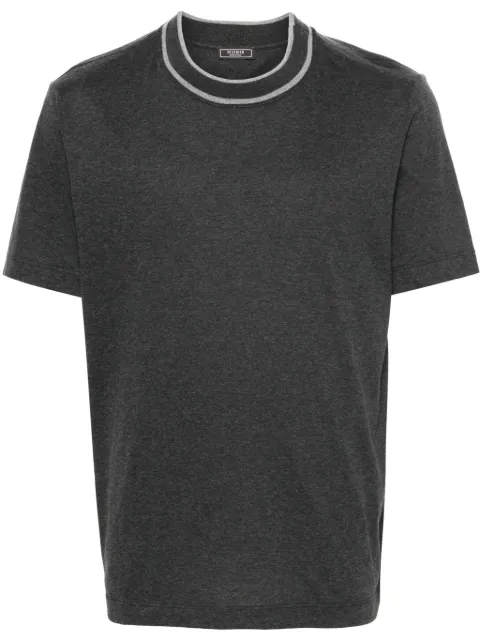 Peserico contrasting-collar T-shirt