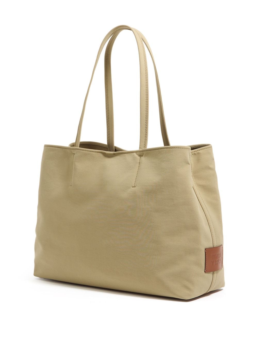 Shop Bimba Y Lola Large Gabardine Chihuahua Tote Bag In Neutrals