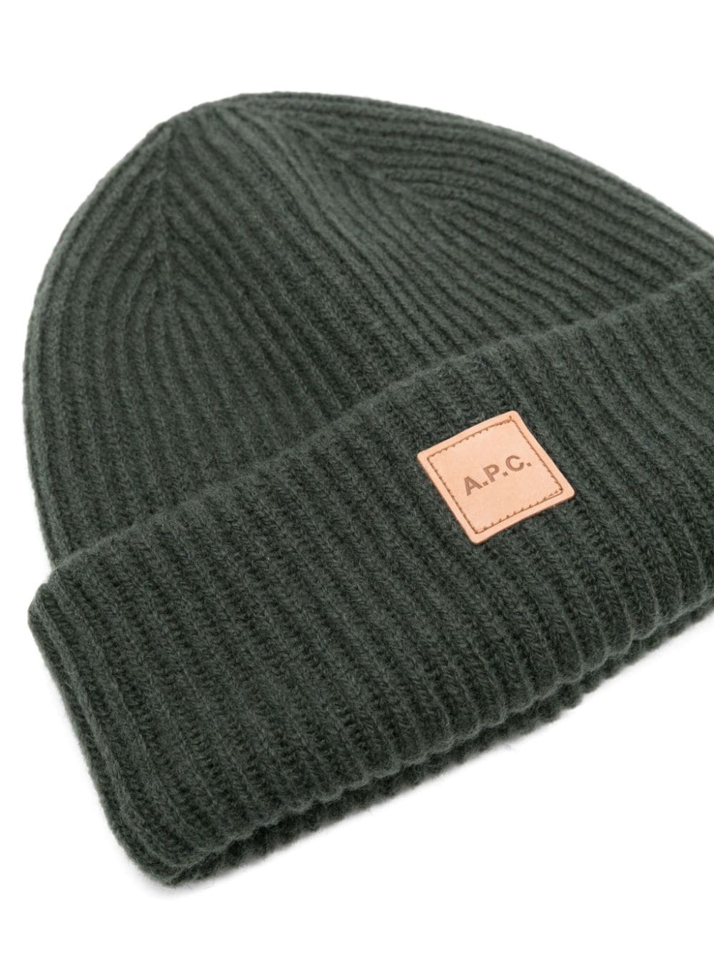 Shop Apc Logo-patch Beanie In 绿色