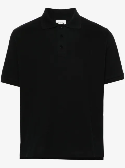 Saint Laurent Cassandre-embroidered piqué polo shirt