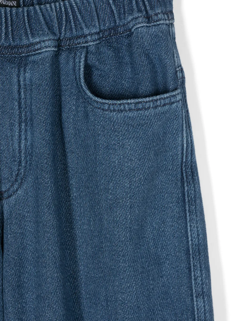 Emporio Armani Kids Jeans met logoplakkaat Blauw