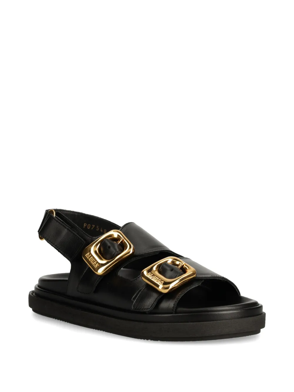 ALOHAS double-buckle sandals Black