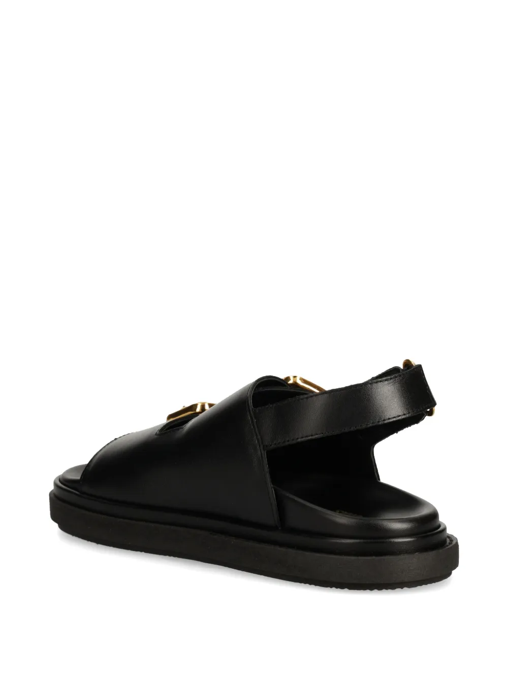 ALOHAS double-buckle sandals Black