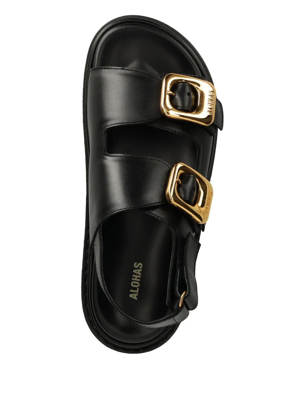 ALOHAS double-buckle sandals Black