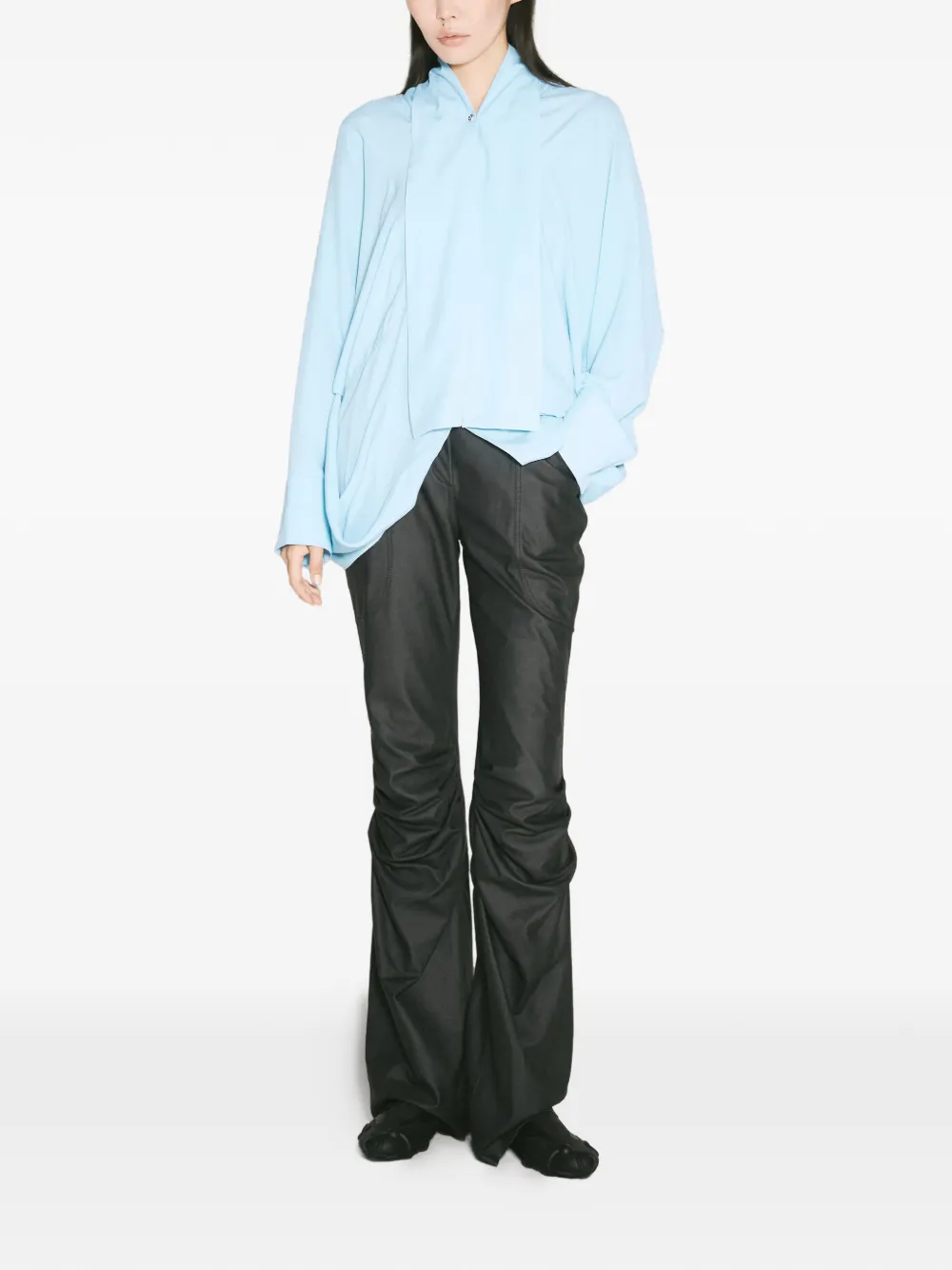 Kiko Kostadinov draped shirt - Blauw