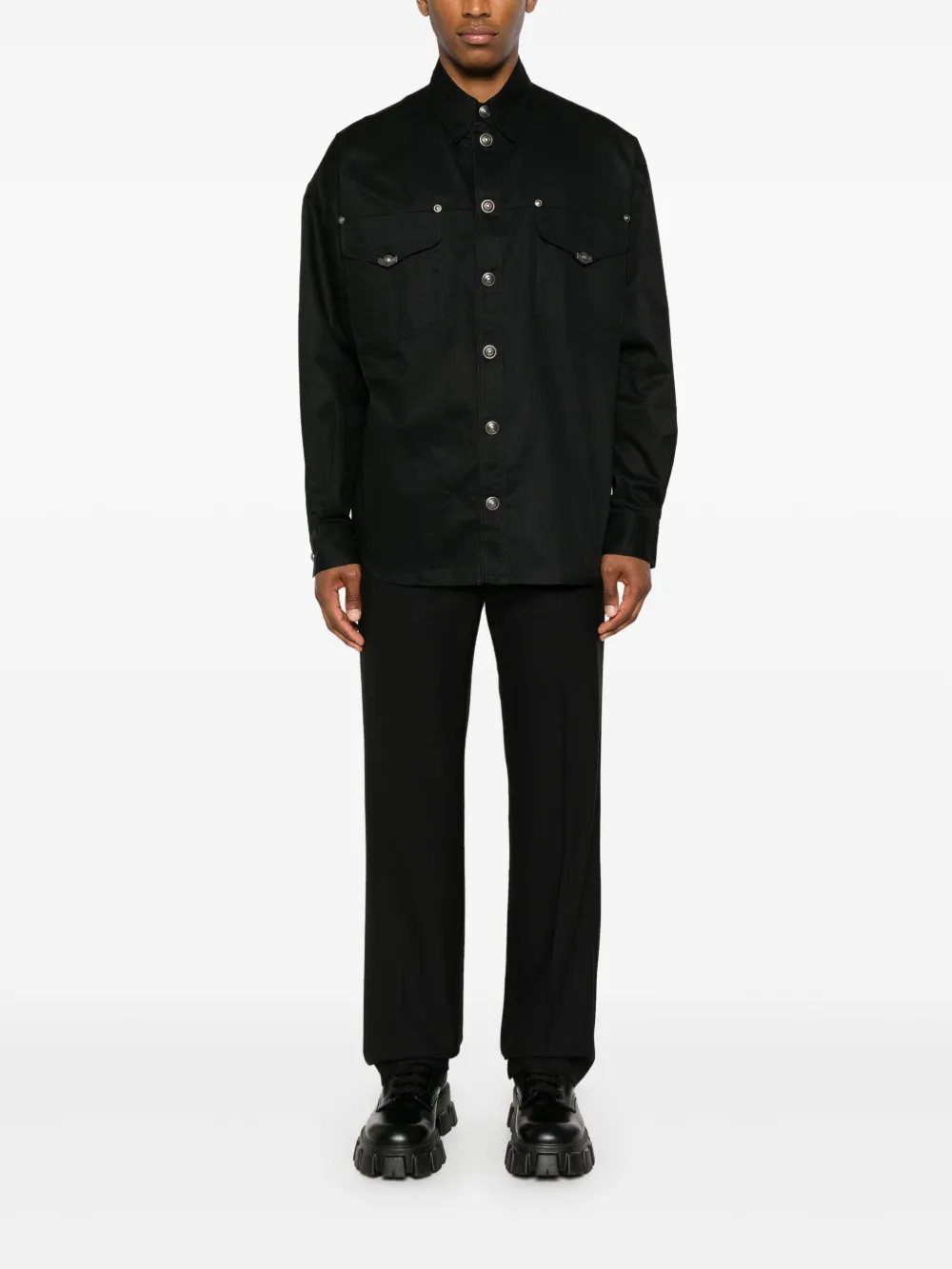 Cheap Versace Jeans Couture pleat-detail shirt Men