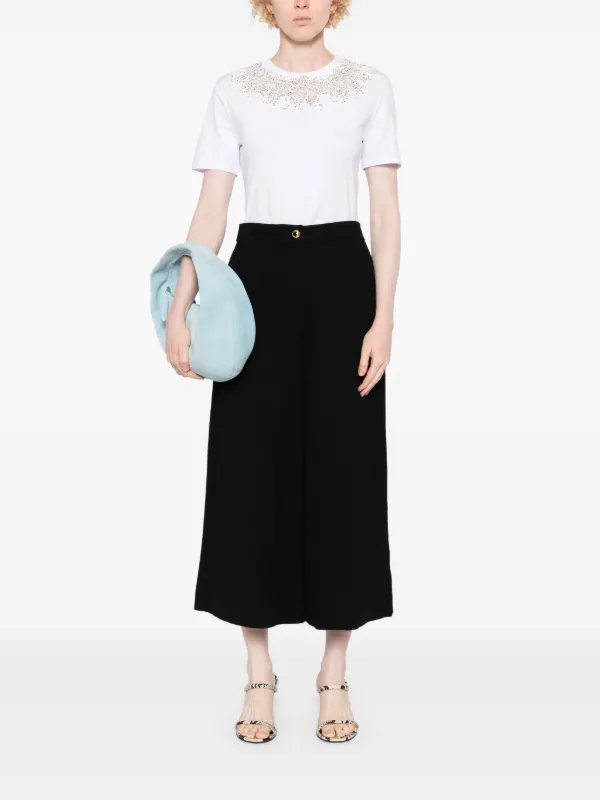 Tシャツ・カットソー ERMANNO SCERVINO SS25 Macrame shirt (D462K385BQP 10601) Ermanno Scervino Macram Shirt - Light Blue | D462K338EMYS4217