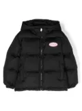 Off-White Kids logo-patch padded jacket - Black