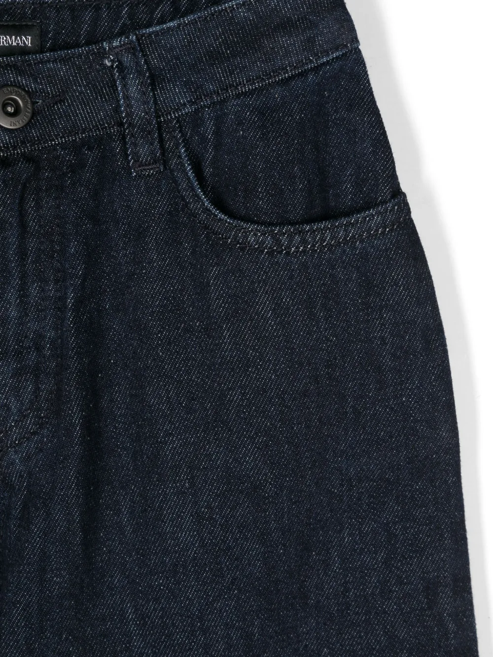 Emporio Armani Kids Jeans met logoplakkaat Blauw