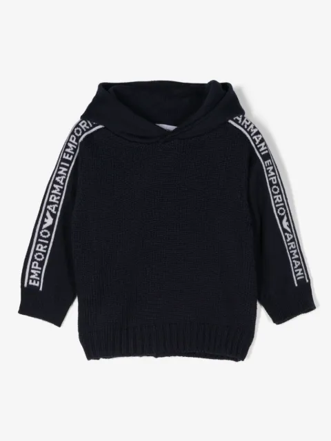 Emporio Armani Kids logo-jacquard hoodie