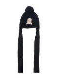 Emporio Armani Kids logo-patch beanie - Blue