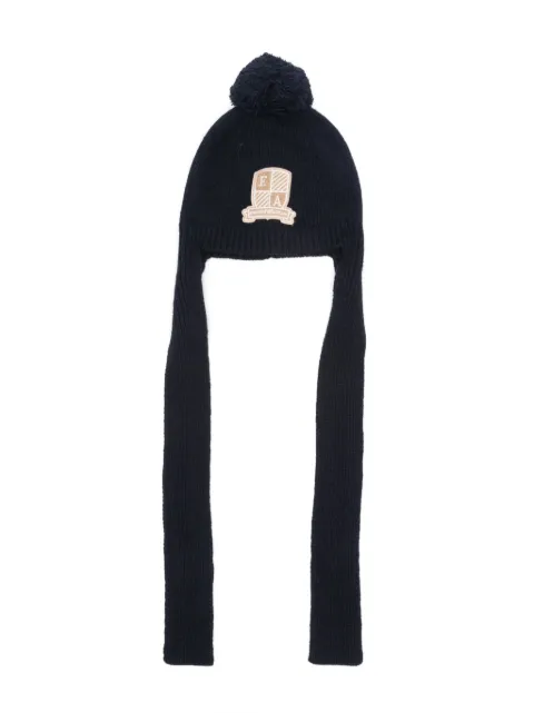 Emporio Armani Kids logo-patch beanie