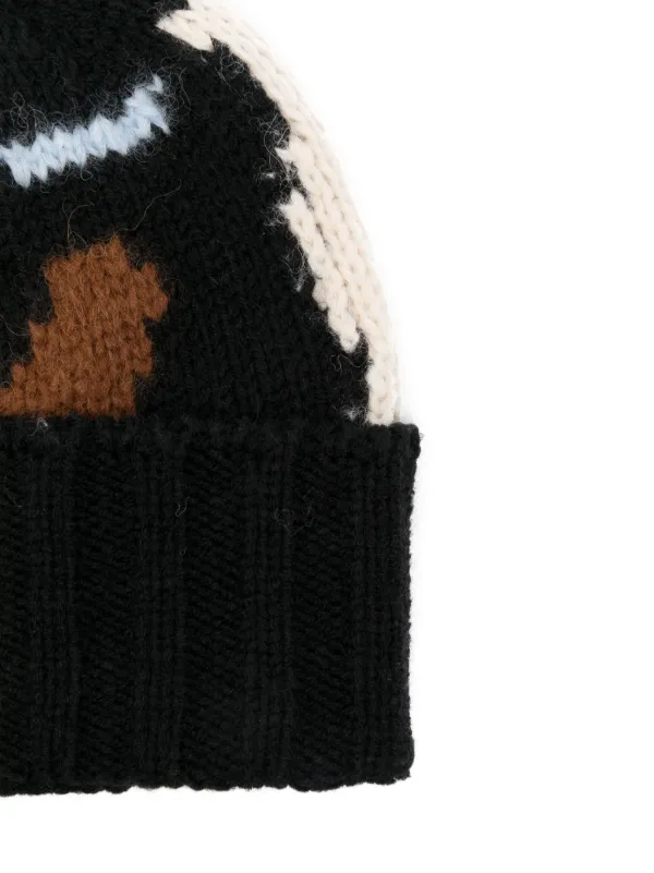 Ermanno Scervino jacquard-pattern Beanie | Black | FARFETCH CA