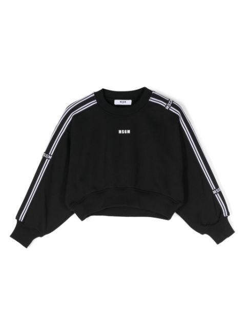 MSGM Kids logo-tape sweatshirt