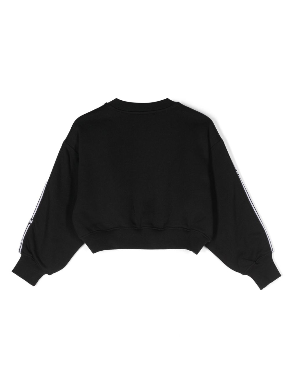 Shop Msgm Logo-tape Sweatshirt In Black