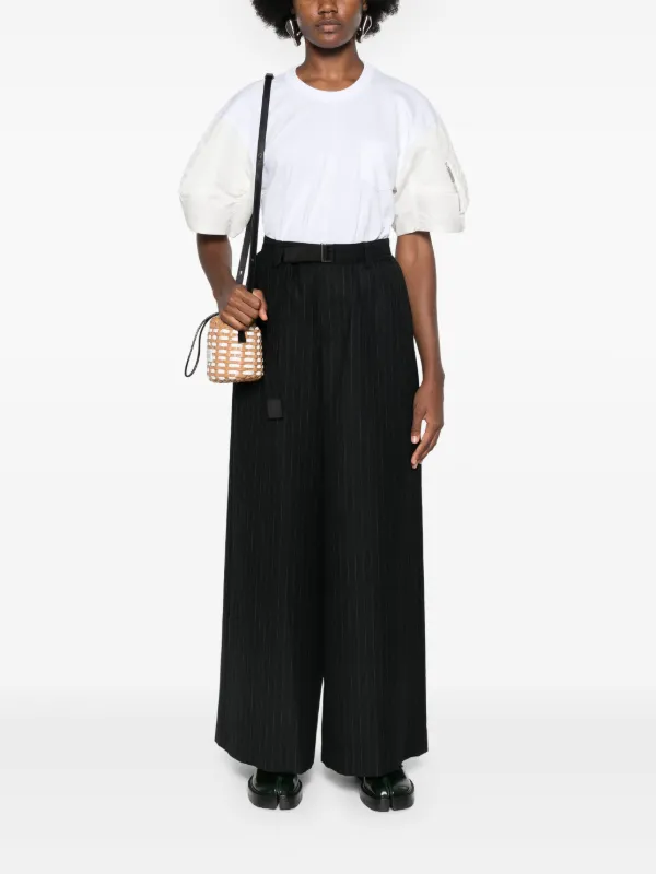 White Cotton Jersey T-shirt by sacai on Sale