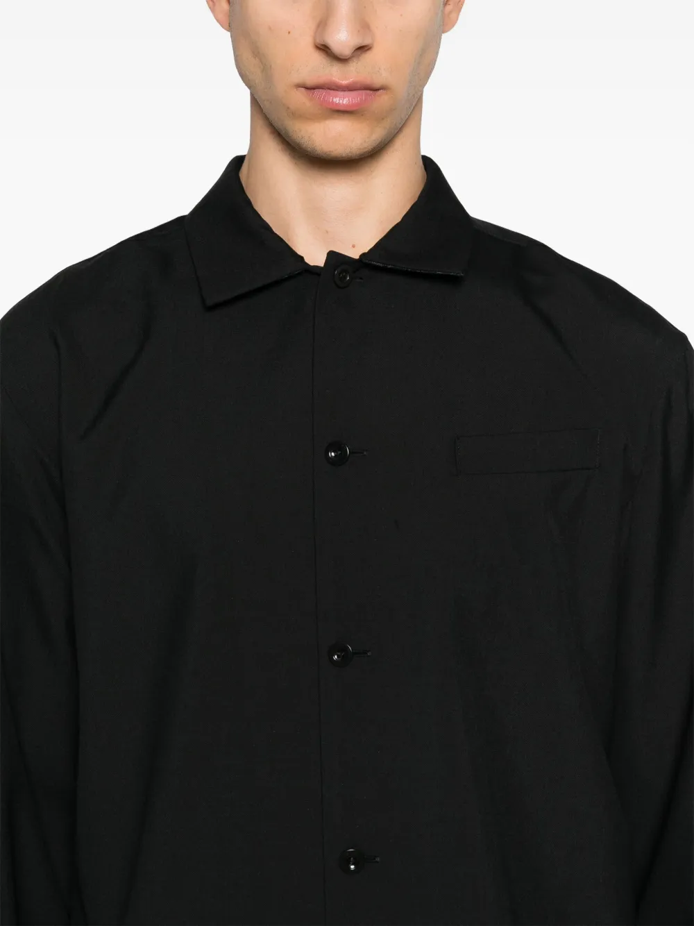 sacai Geplooid overhemd Zwart