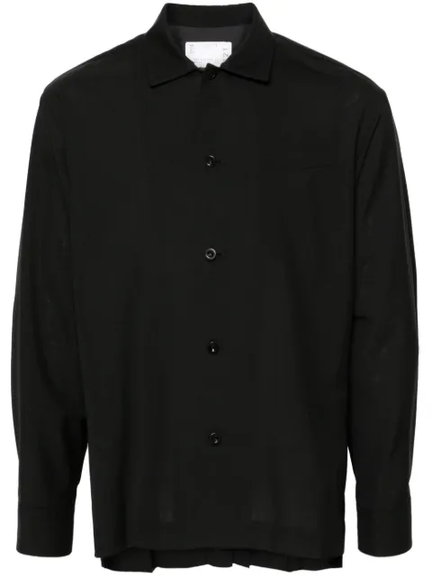 sacai camisa con pliegues