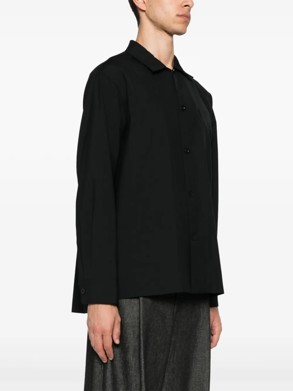 sacai Geplooid overhemd Zwart