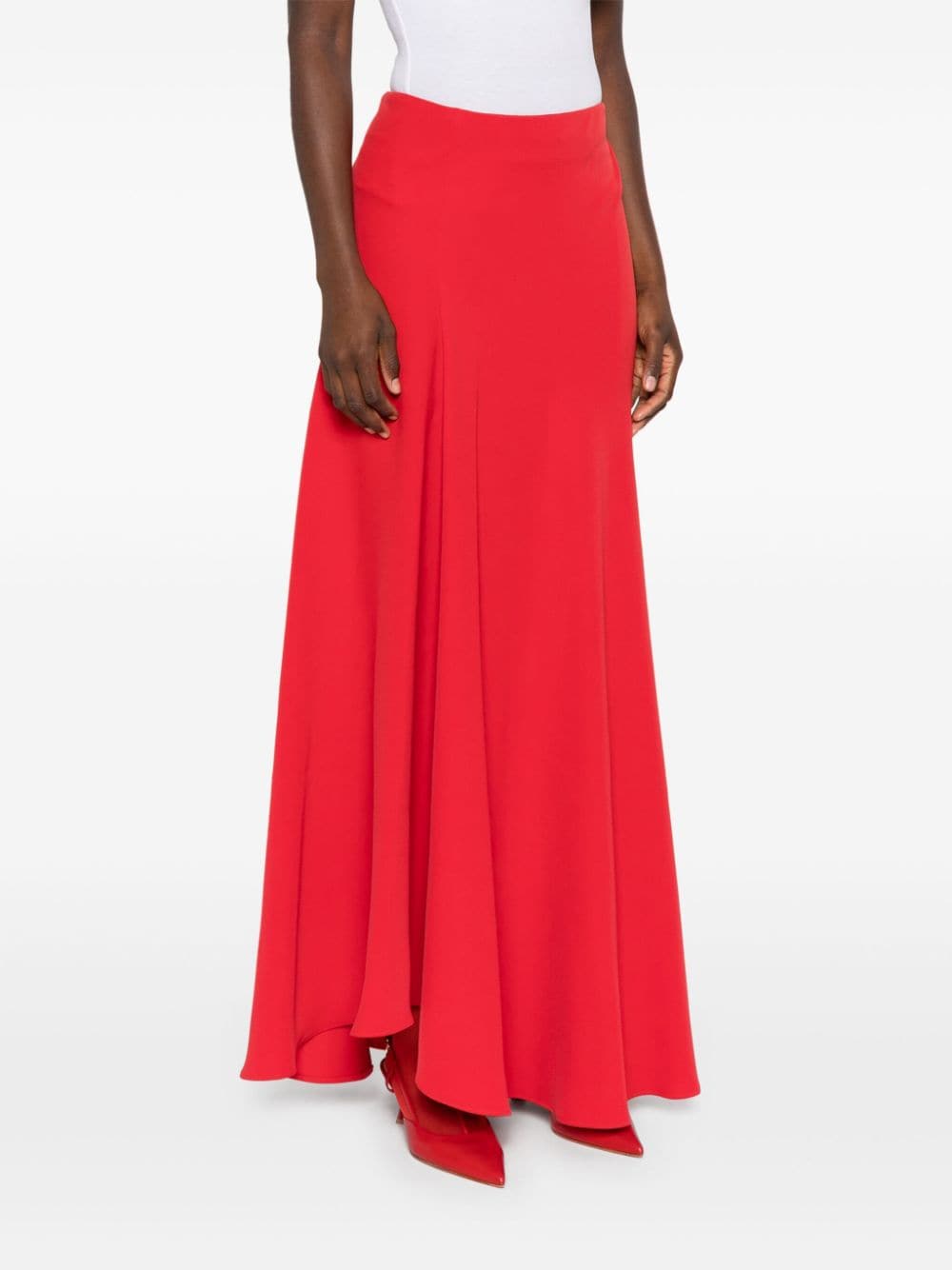 Shop P.a.r.o.s.h Poker Maxi Skirt In Red