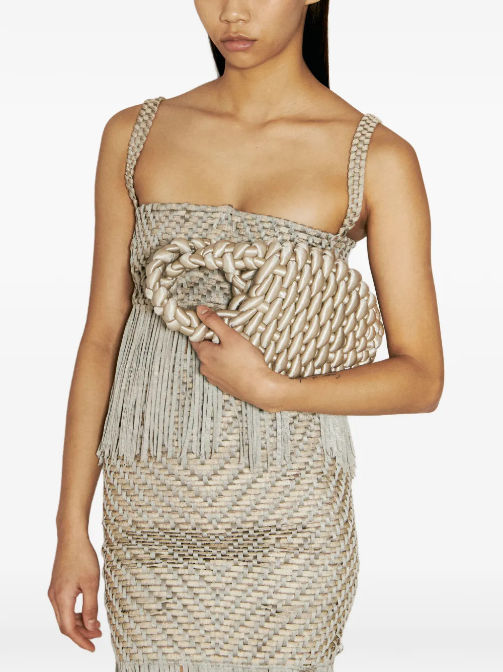  Isa Boulder Bullet Knotted-design Tote Bag - Neutrals 