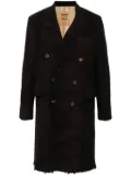 Uma Wang frayed coat - Black