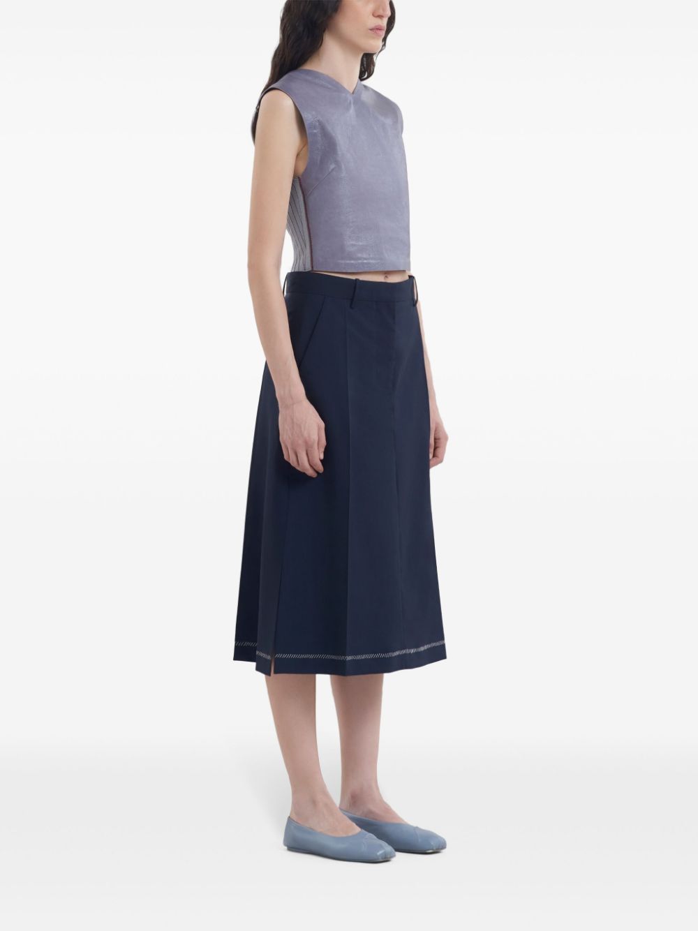 Affordable Marni decorative-stitching skirt Women