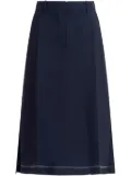 Marni decorative-stitching skirt - Blue