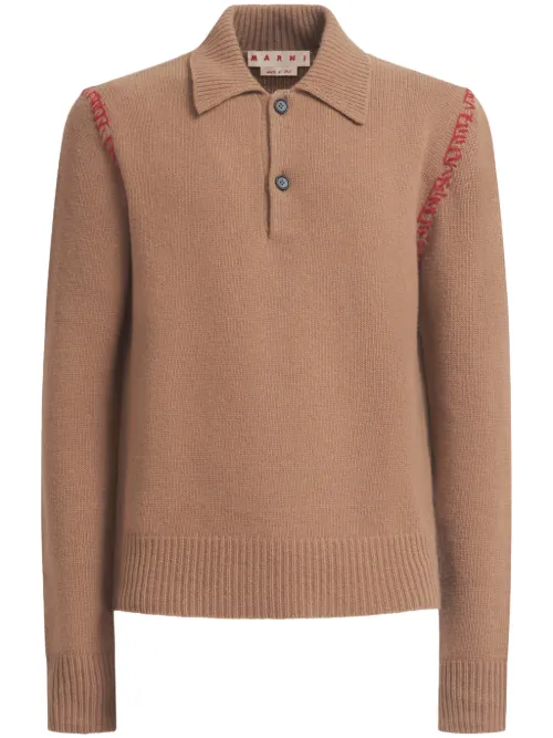 Marni polo en maille - Marron - Marni - Modalova