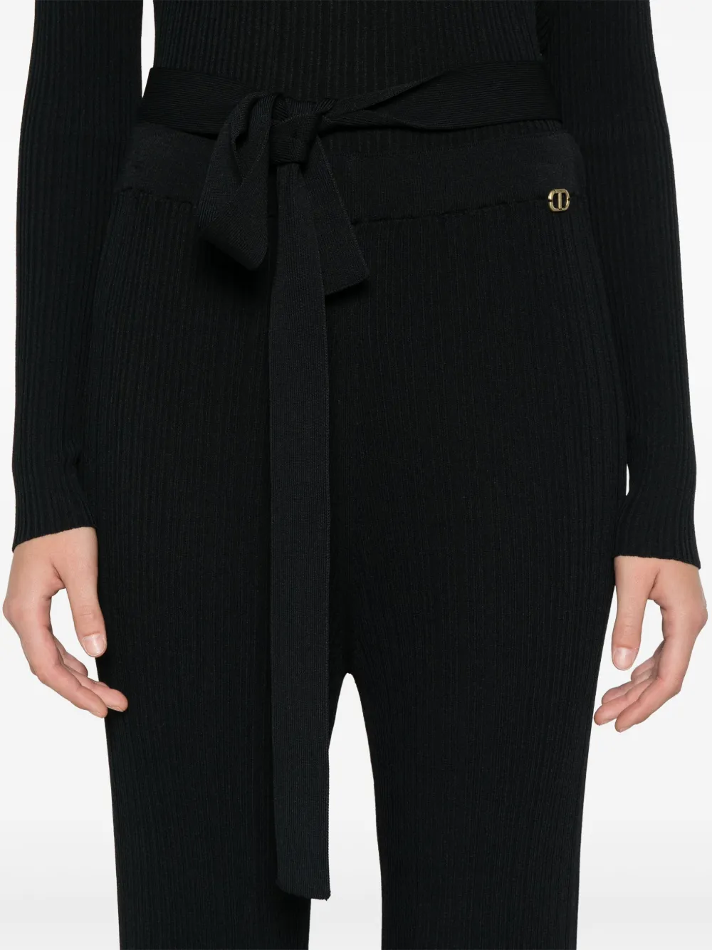 TWINSET Flared broek Zwart