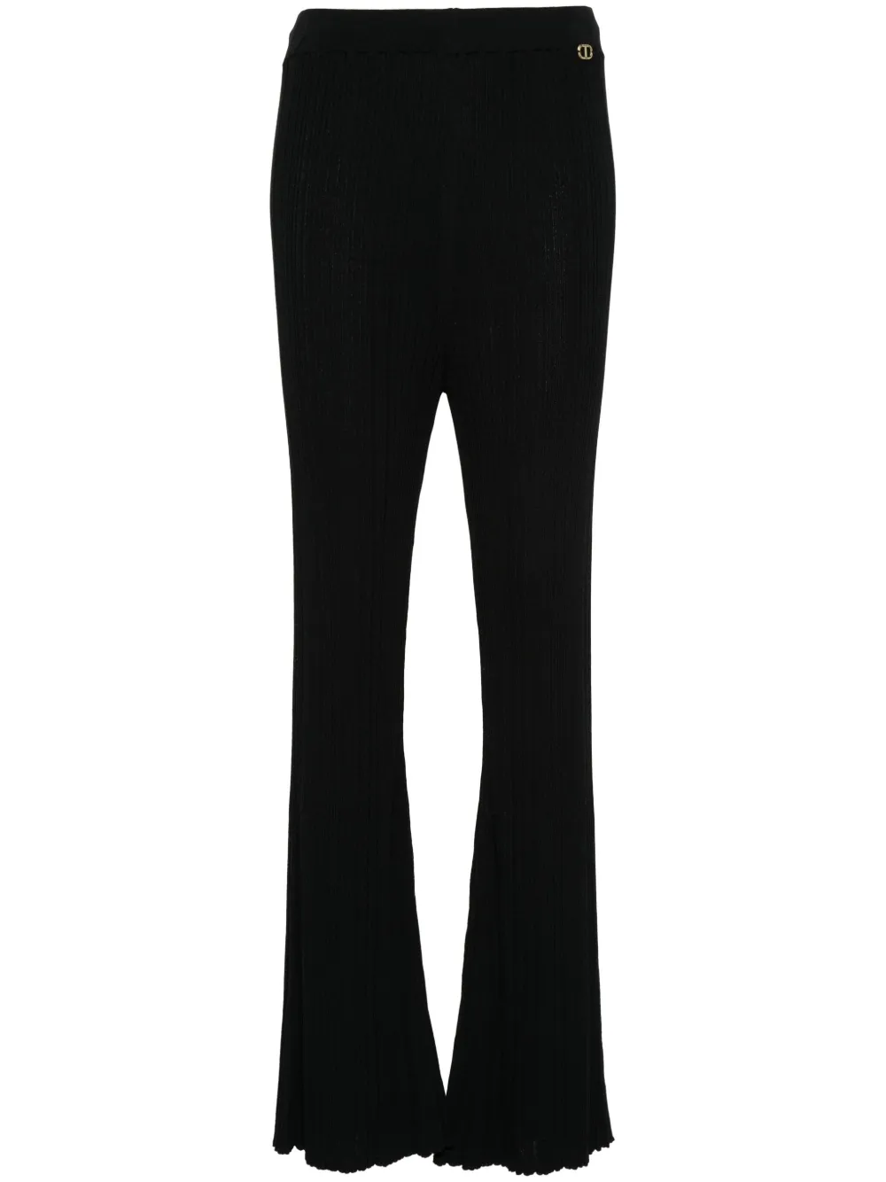 TWINSET Flared broek Zwart