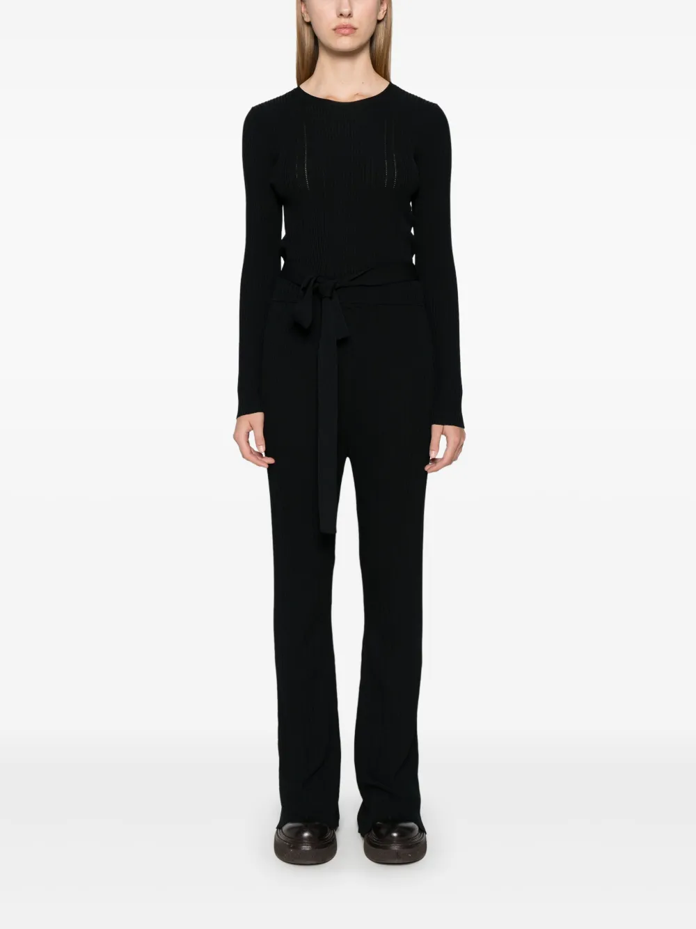 TWINSET Flared broek - Zwart
