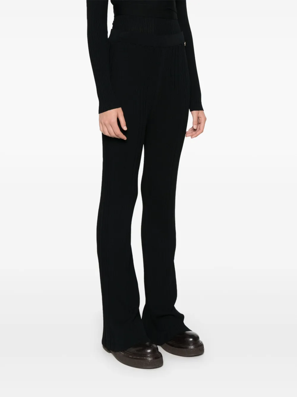 TWINSET Flared broek Zwart