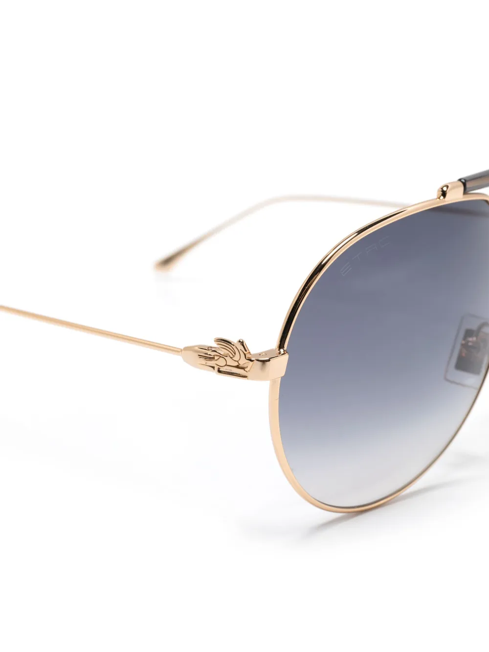 ETRO Metal Pegaso zonnebril met piloten montuur Goud