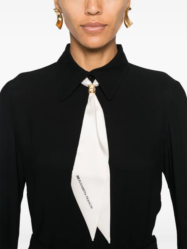 Elisabetta Franchi foulard-scarf Ruffled Shirt - Farfetch