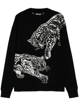 Just Cavalli インターシャニット セーター | ブラック | FARFETCH JP