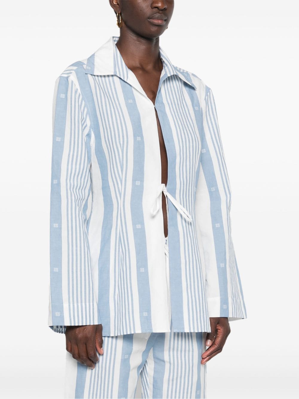 Shop Givenchy 4g Stripes Shirt In Blue