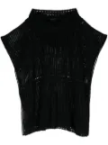 Givenchy crochet poncho - Black