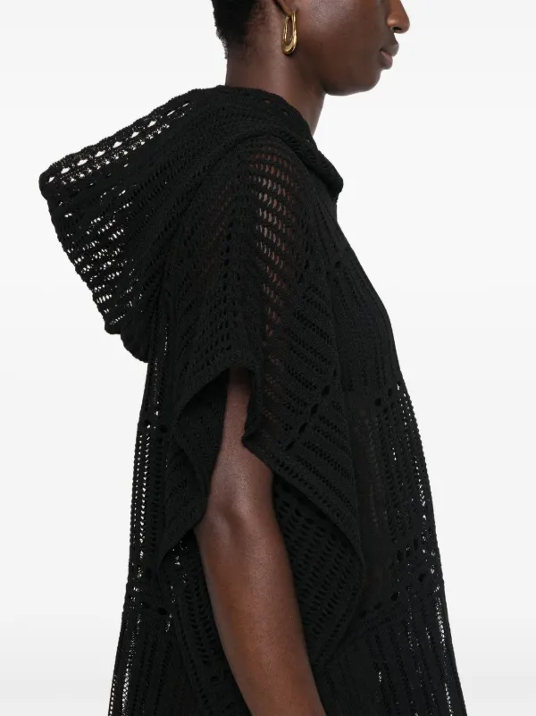 Givenchy Crochet Poncho | Black | FARFETCH