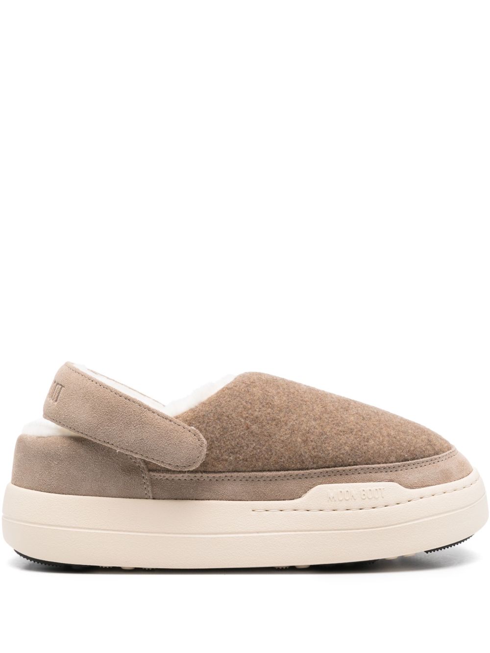 Moon Boot Flanellen slippers Beige