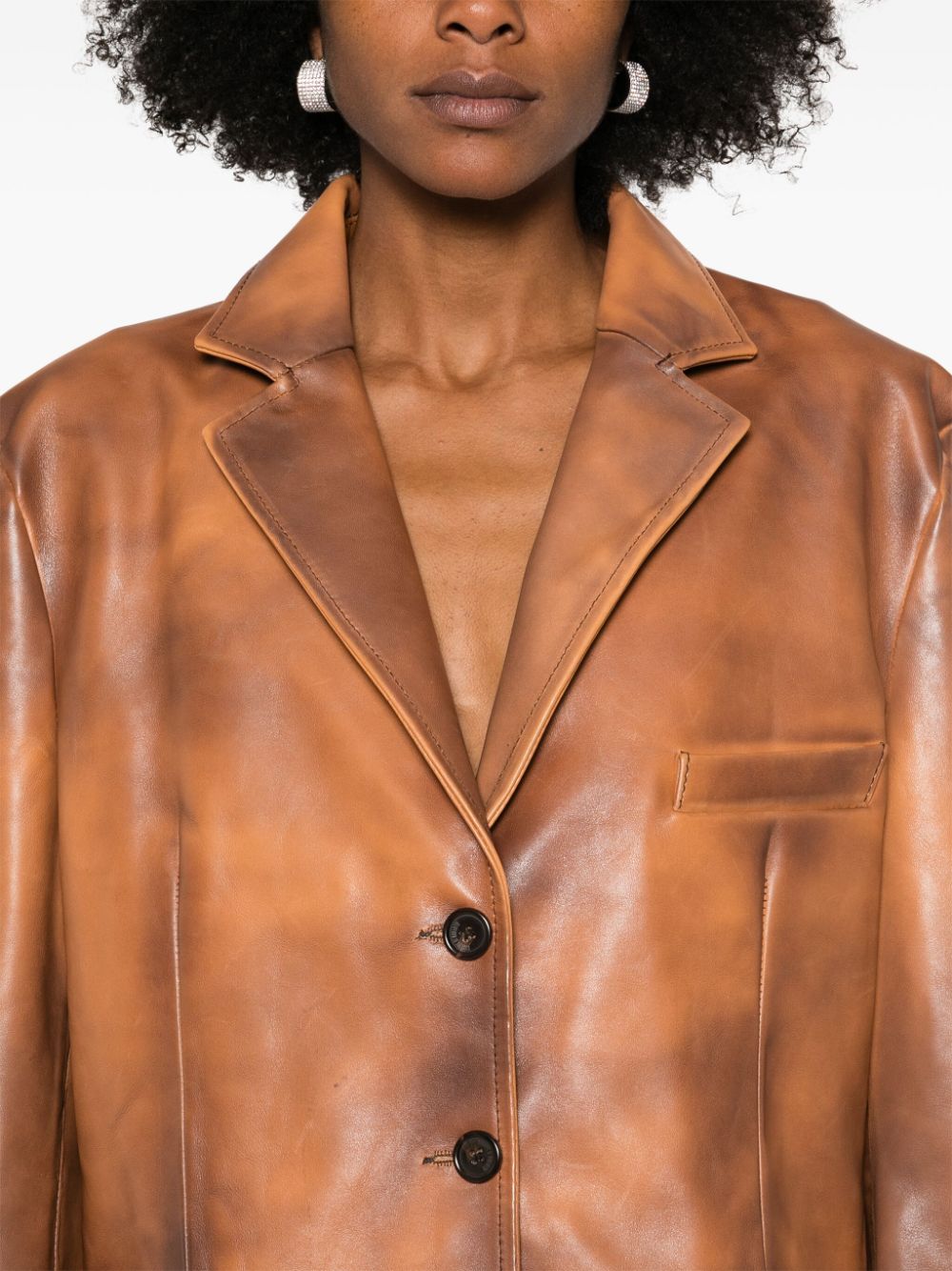 Shop Giuseppe Di Morabito Spray-paint Effect Blazer In Brown