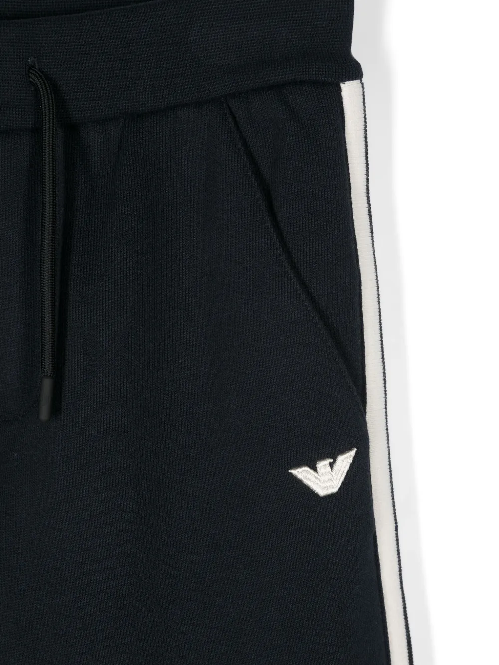 Emporio Armani Kids Broek met logopatch Blauw