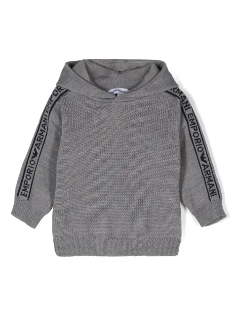 Emporio Armani Kids logo-jacquard hoodie