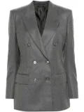 TOM FORD mélange double-breasted blazer - Grey