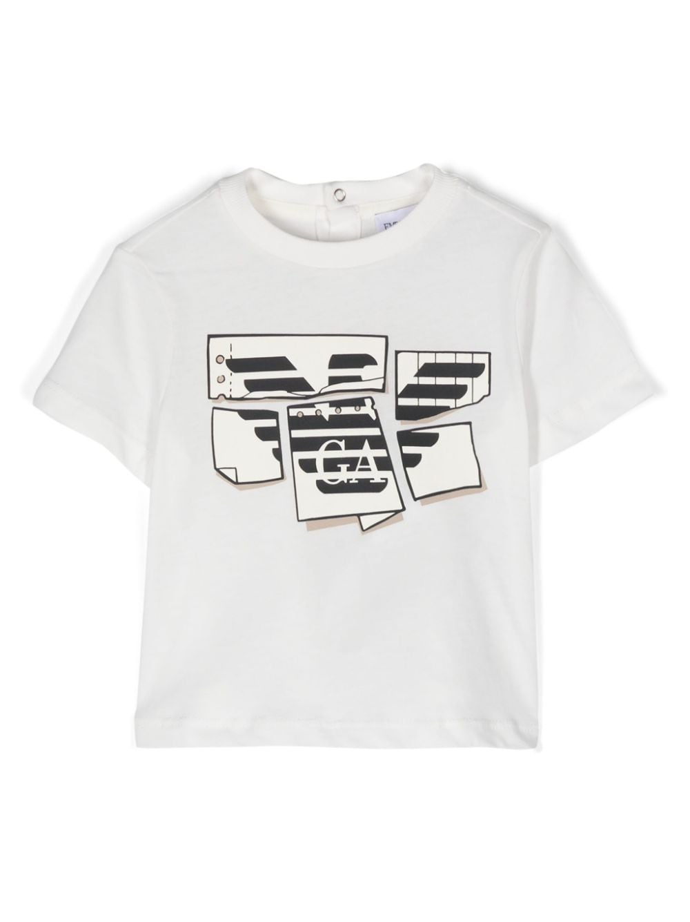 Shop Emporio Armani Logo-print T-shirt Set In White