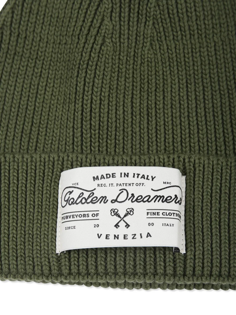 Golden Goose Kids Muts met logo-label Groen