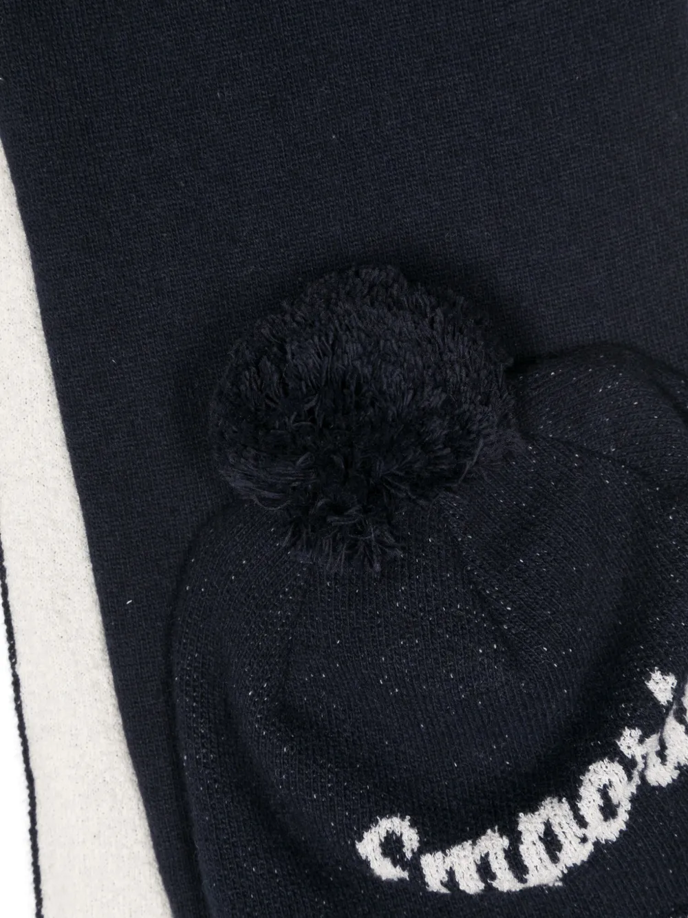 Emporio Armani Kids Sjaal met pompon - Blauw