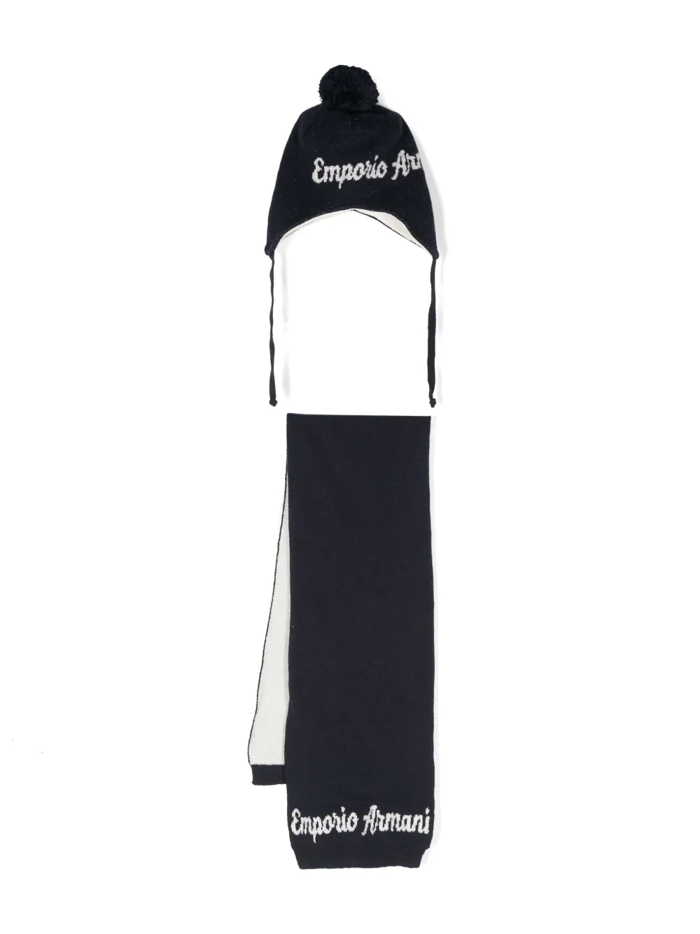 Emporio Ar i Kids Sjaal met pompon Blauw